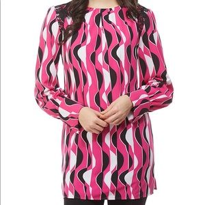 Retro Fushia pink tunic top